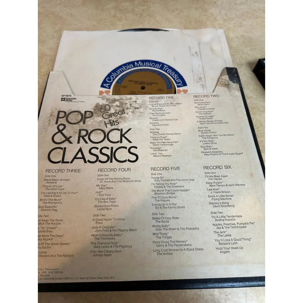 Vintage Pop & Rock Classics 60 Great Hits Vinyl 6 LP Box Set Columbia